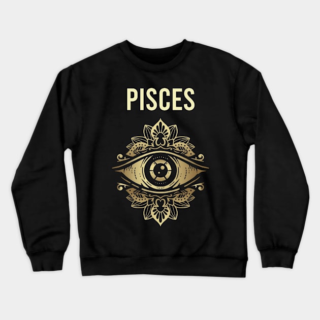 Pisces Watching Crewneck Sweatshirt by symptomovertake